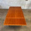 Danish Teak Flip Top Dining/Game Table w/ Two Leaves