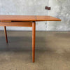 Danish Teak Flip Top Dining/Game Table w/ Two Leaves