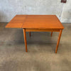 Danish Teak Flip Top Dining/Game Table w/ Two Leaves