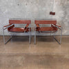 Pair of Vintage Mid Century Modern Lounge Chairs by Marcel Breuer for Knoll