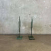 Pair of Vintage Metal Cactus Store Display From Millers Outpost