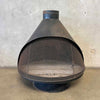 Vintage Mid Century Modern Malm "Zircon" Matt Black Metal Fireplace