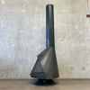 Vintage Mid Century Modern Malm "Zircon" Matt Black Metal Fireplace
