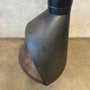 Vintage Mid Century Modern Malm "Zircon" Matt Black Metal Fireplace
