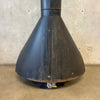 Vintage Mid Century Modern Malm "Zircon" Matt Black Metal Fireplace
