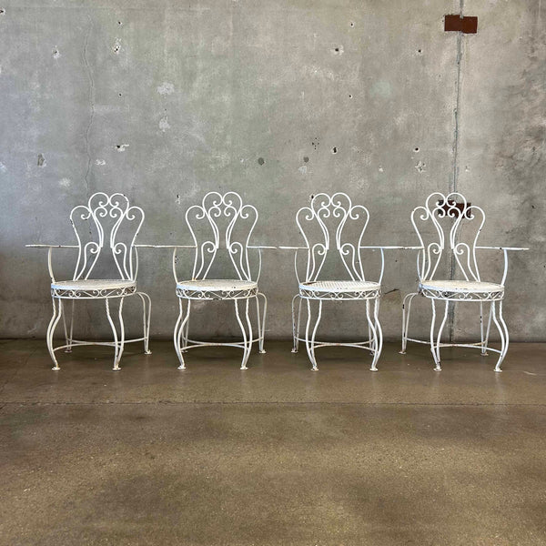 Set of Four Vintage Iron Patio Chairs Product Image