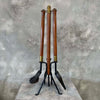 Mid Century Modern Vintage Seymour Fireplace (4) Piece Tool Set