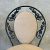 Pair of Vintage Salterini Iron Patio Side Chairs w/ Junbrella Upholstery