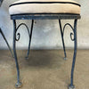 Pair of Vintage Salterini Iron Patio Side Chairs w/ Junbrella Upholstery