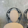 Pair of Vintage Salterini Iron Patio Side Chairs w/ Junbrella Upholstery