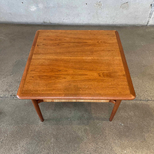 Danish Modern Teak/Cane Coffee Table by Gunnar Schwartz