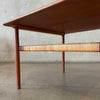 Danish Modern Teak/Cane Coffee Table by Gunnar Schwartz
