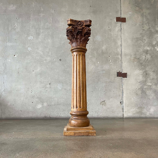Large Architectural Carved Wood Corinthian Column Product Image