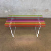 Post Modern Acrylic Rainbow Spectrum Slat Bench Product Image
