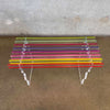 Post Modern Acrylic Rainbow Spectrum Slat Bench Product Image