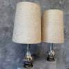 Pair of Mid Century Ceramic Studio Pottery Drip Glaze Lamps