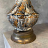 Pair of Mid Century Ceramic Studio Pottery Drip Glaze Lamps