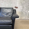 Mid Century Danish Leather Settee C. 1965