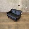 Mid Century Danish Leather Settee C. 1965