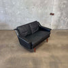 Mid Century Danish Leather Settee C. 1965