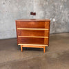 Mid Century Modern 3 Drawer Walnut/ Birch Dresser