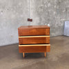 Mid Century Modern 3 Drawer Walnut/ Birch Dresser