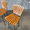 Pair of Iron & Wood Barstools by Arthur Umanoff