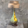 Vintage Mid Century Modern Lava Glazed Ceramic Table Lamps