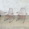 Pair of Mid Century Salterini Wrought Iron Rocking Chairs