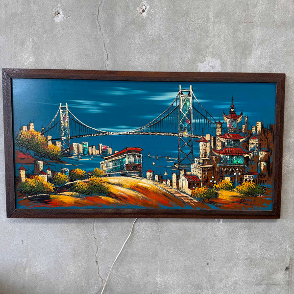 1970's Ashbrook Light Up Painting of San Francisco Product Image