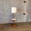 Vintage Travertine Top Table Floor Lamp - Works / New LED Bulbs