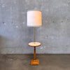 Vintage Travertine Top Table Floor Lamp - Works / New LED Bulbs
