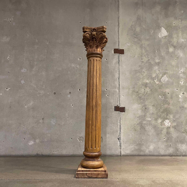 Large Architectural Carved Wood Corinthian Column Product Image