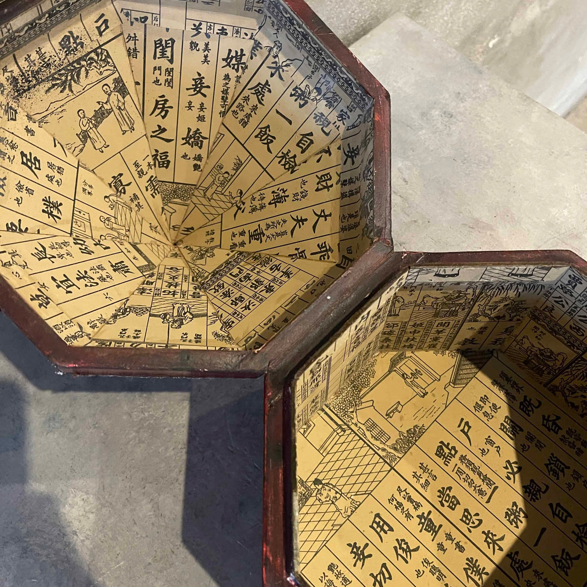Vintage Leather/Wood Chinese Storage Box