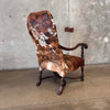 1890's American Chair With New Cowhide Upholstery