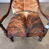 1890's American Chair With New Cowhide Upholstery