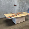 Vintage Post Modern Geometric Marble Coffee Table Product Image