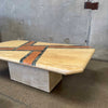 Vintage Post Modern Geometric Marble Coffee Table Product Image