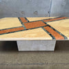 Vintage Post Modern Geometric Marble Coffee Table Product Image