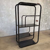 Milo Baughman Style Black Metal Etagere Shelf