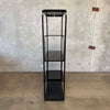 Milo Baughman Style Black Metal Etagere Shelf