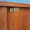 Peter Louig Mid Century Wooden Teak Tambour Door Credenza