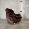 1970's Plush Chair w/Footstool
