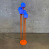 1970's Five Light Cascading Ball Globe Orange Floor Lamp