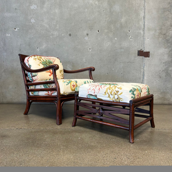 Palecek Chair & Ottoman