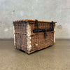 Antique Wicker Trunk With Metal Liner