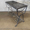 Vintage Metal Mesh and Iron Patio Console Table