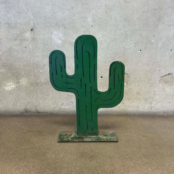 Vintage Metal Cactus Store Display From Millers Outpost