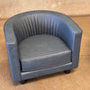 Pair of Italian Leather Lounge Chairs by Mariani