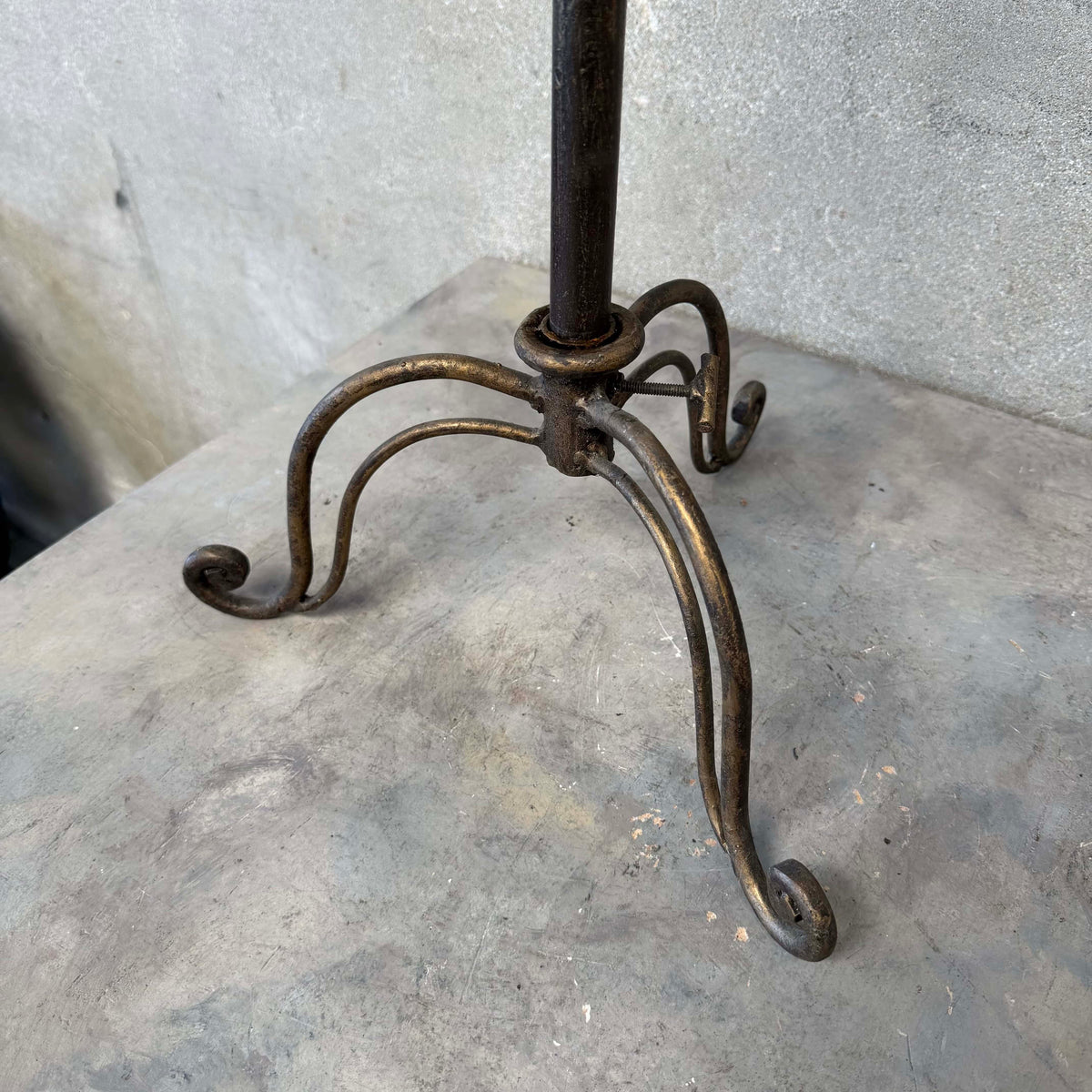 Vintage Gothic Wrought Iron 6 Light Devotional Candle Stand